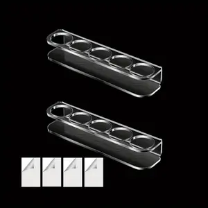 2-Pack 5-Slot Insulin Bottle Storage Box - Refrigerator Organizer for Diabetes Care - Maximize Daily Space Saving!