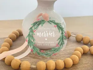 Pregnancy Ornament, Acrylic New Baby Gift, Baby Shower Gift, Pregnancy Announcement, Parents To Be Keepsake Ornaments, 2024