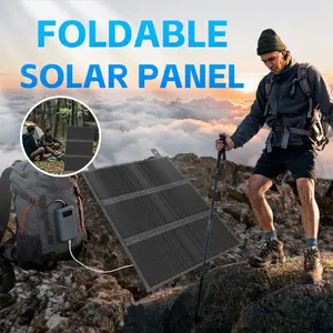 30W Rigid Solar Panel,  foldable，Portable for Rooftop & Garden Wall, Monocrystalline, Outdoor Camping RV Caravan, No Drilling Install
