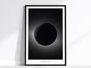 [Sale up to 50%] [Free Ship] Solar Eclipse NASA Poster, Artemis II Moon Flyby, Dark Side Moon Print, Solar Corona Art, Eclipse Photography, NASA Gift, Framed Print
