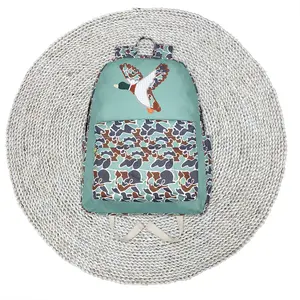 Kids Children Blue Duck Call Hunting Camouflage Zip Backpacks Bags Back To School