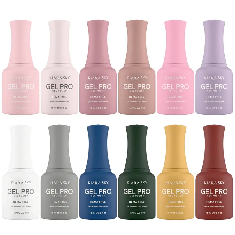 Kiara Sky Gel Pro - The Nail Artist Edit Collection 12 HEMA-Free Shades 15ml Soft-Touch Bottle Design Long-Lasting Wear