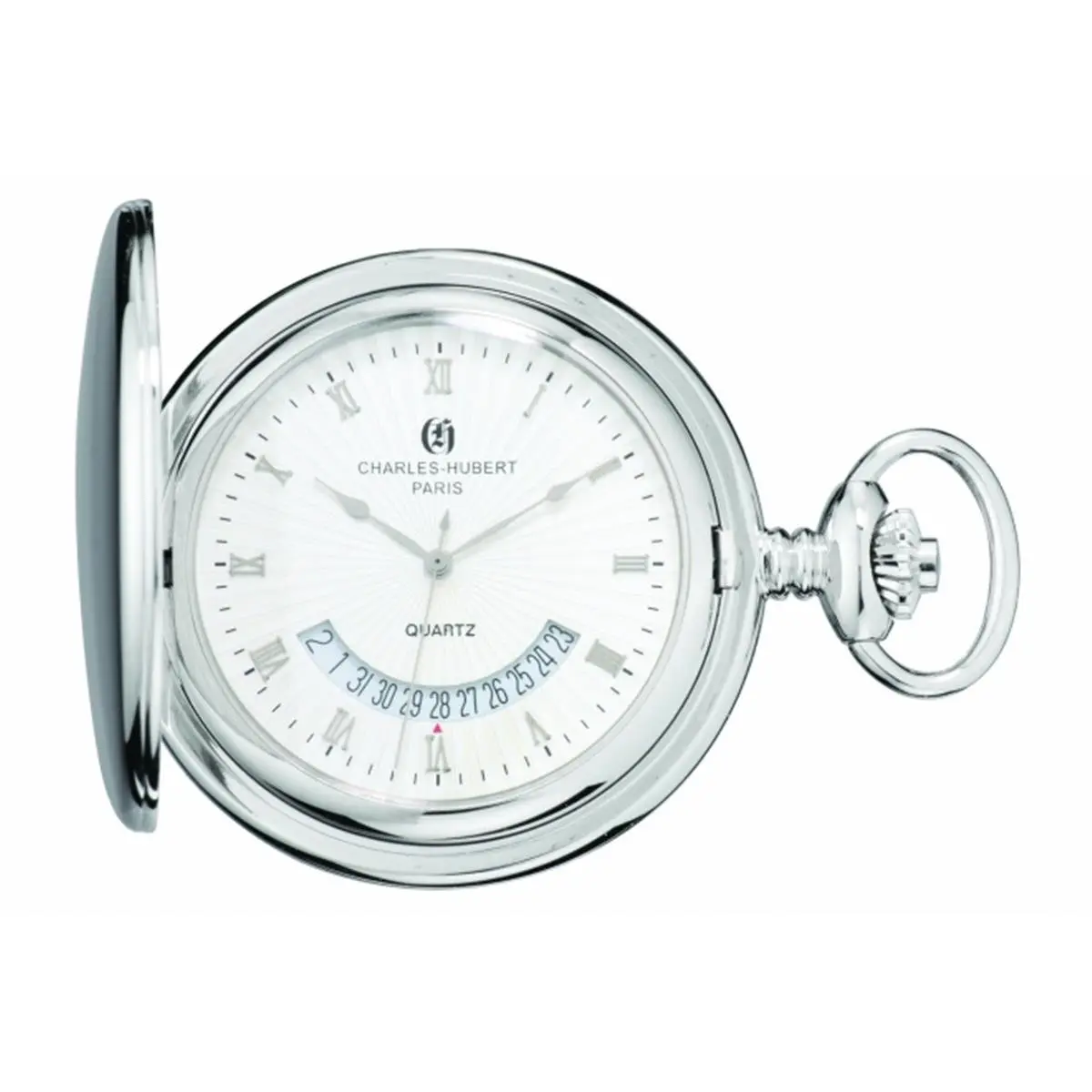 Charles-Hubert Paris  Brass Hunter Case Quartz Pocket Watch
