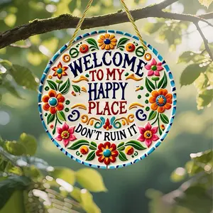 Colorful Acrylic Sun Catcher, Hanging Window Wall Art Decor, Printed Color Glass Style Design, Creative Gift & Garden Decoration, Decorative, Artistic Appeal, Hanging Functionality, Versatile Usage, Home Decor