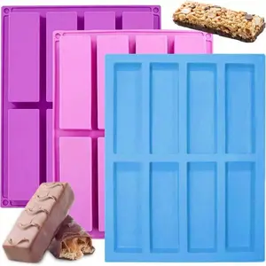 Silicone Baking Mold, Non-Stick Rectangular Shape Mould for Chocolate, Desserts, Cookies, DIY Projects, Durable & Easy Clean