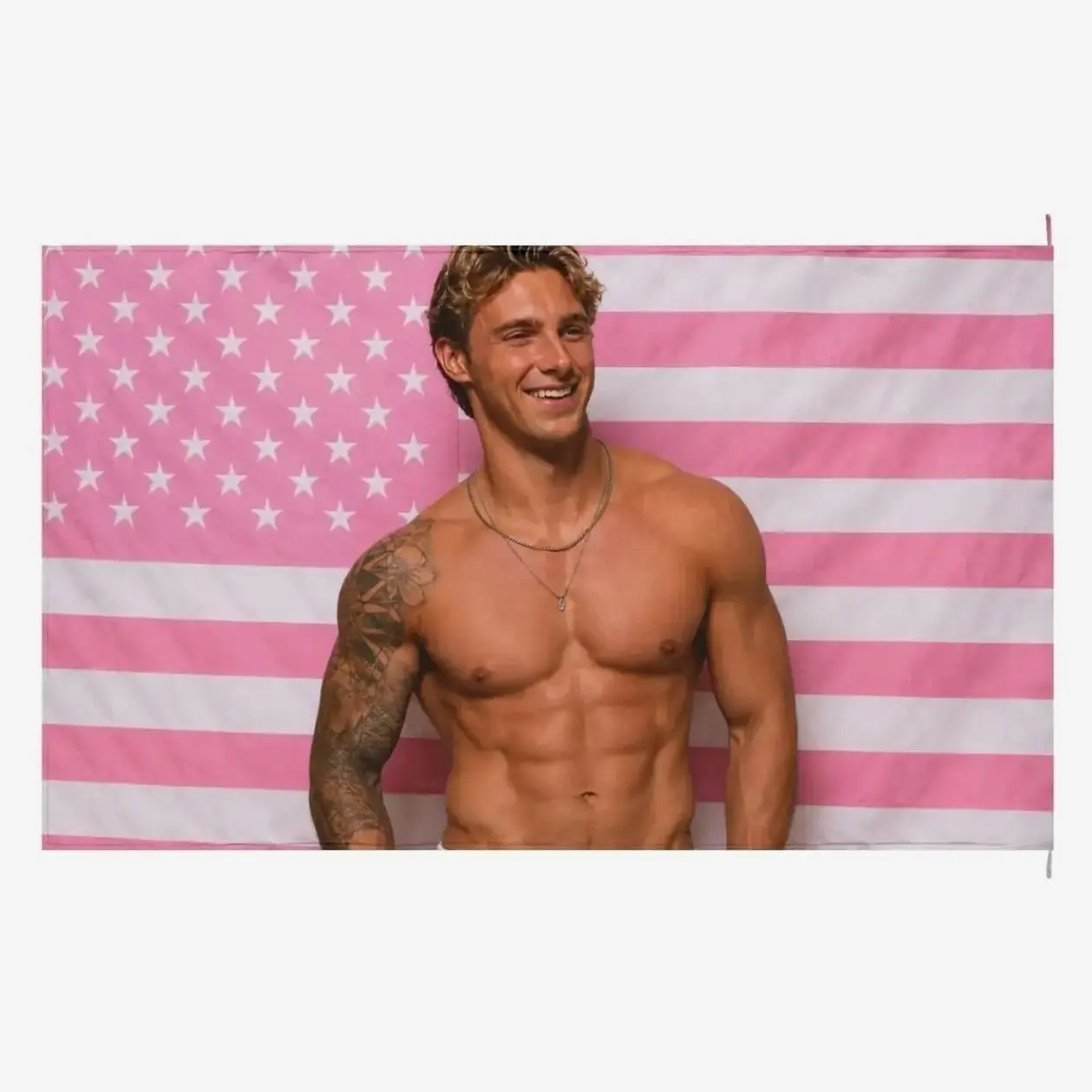 Caleb McDaniel Love Island Double Sided American Flag Room and Dorm Decor