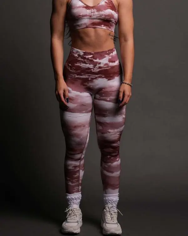 Darc Sport SSDDNFGU "Everson Seamless" Scrunch Leggings Canyon Rust Desert Night Sky Leggings and Sports Bra