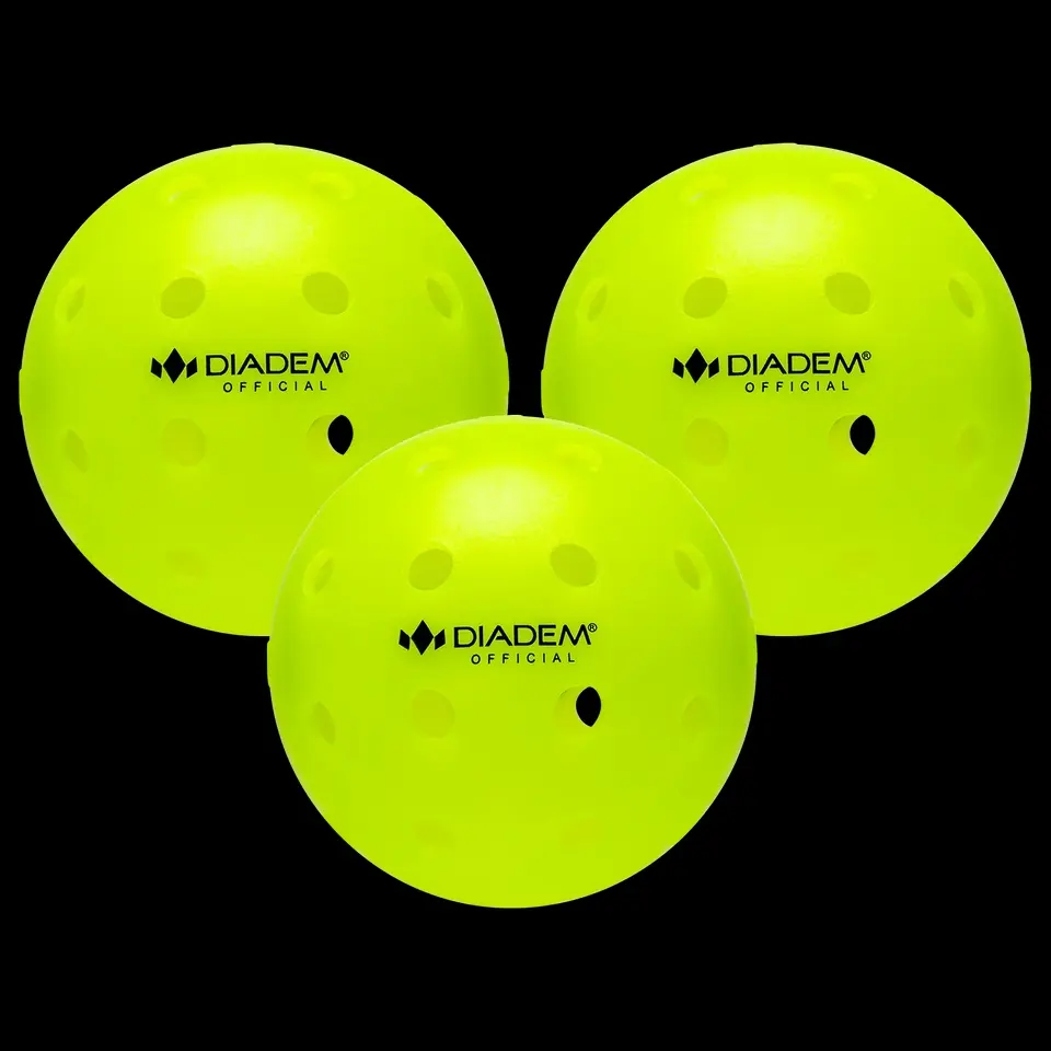 Diadem Premier Outdoor Pickleball – Durable Seamless 40-Hole Balls