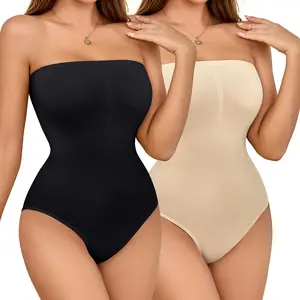 Women's Seamless Strapless Bodysuit-High Support Tummy Control & Butt Lifting Shapewear, Breathable One-Piece for Workout & Casual Attire, Elegant Special Collection, Workout Shapewear Elegant Shapewear Highsupport Fabric, Gym Clothes