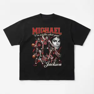 Michael Jackson Thriller Tee Bootleg Basketball 90s Rap Tee Vintage Graphic Tee Heavy Cotton Tee Shirt, 100% Heavy Cotton Shirt