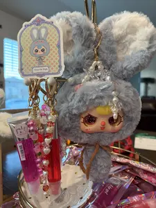 Baby Three Magic Mirror Surprise Style Keychain and Charm