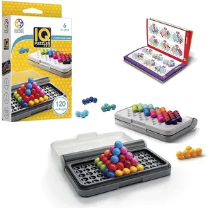 Puzzle Game, Travel Game for Kids and Adults, a Cognitive Skill-Building Brain Game - Brain Teaser for Ages 6 & Up, 120 Challenges in Travel-Friendly Case, Gift for Ages 6+
