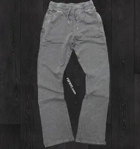 Narr - Mineral Wash Stacked Sweat Pants - Steel Grey - 0713