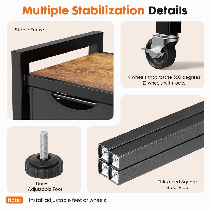 Laundry Hamper, Laundry Sorter with Shelf, Clothes Basket Organizer with 2 Pull-Out and Removable Bags, Movable Wheels for Laundry Room Bathroom Bedroom, Metal Frame, Black