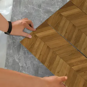 Self-Adhesive Herringbone Wood Grain Durable PVC Floor Sticker, Indoor Room Decoration, Wall & Furniture Surface Decor, Living Rooms, Bedrooms, Kitchens