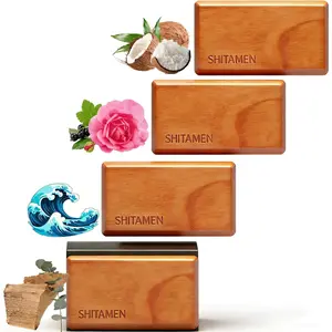 Car Air Freshener, Wood Air Freshener, Car Odor Eliminator for Visor Clip, 4-Pack Variety Scent Refill, Long Lasting - CLIP INCLUDED (Teak-Cabana-Ocean-Black Currant Rose)