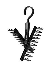 1 pc Large Capacity Tie & Silk Scarf Organizer Rack, 20-position Buckle Belt Hanger with Large Capacity, Wardrobe Square Scarf Storage Hanger