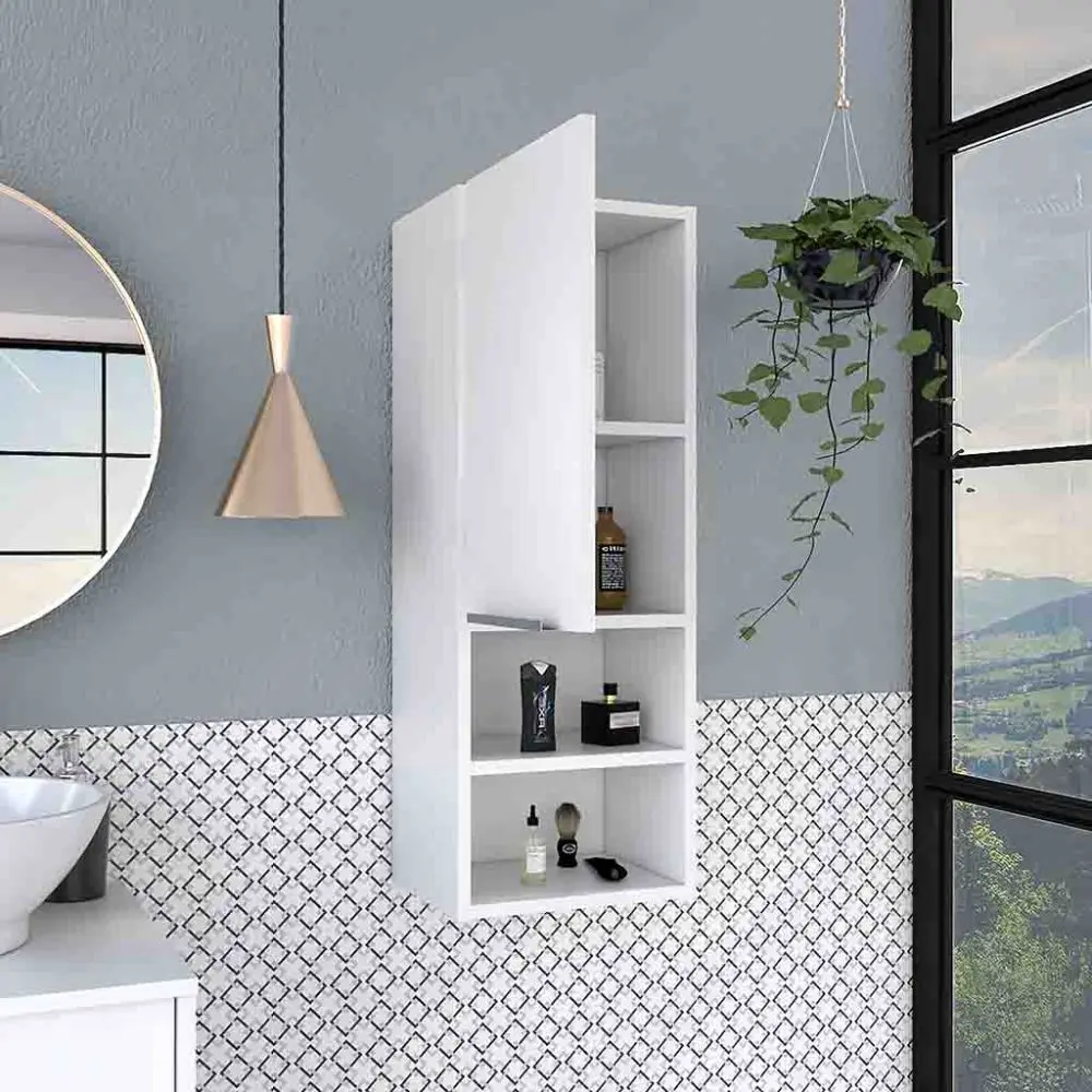 white 25 cupboards & cabinets Medicine Cabinet Hazelton, Open and Interior Shelves, White Finish