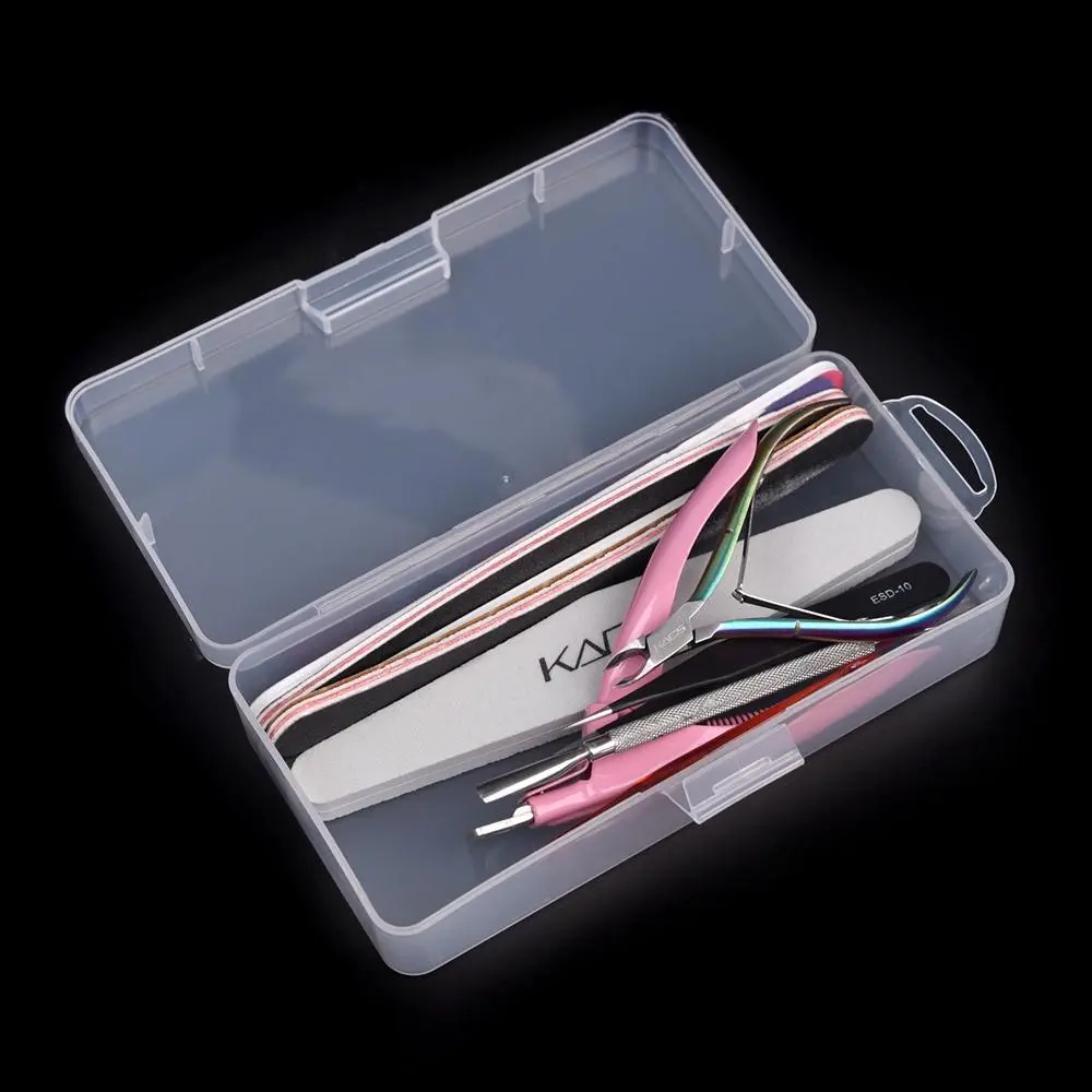 Nail Storage Box Empty Manicure Organizer Nail Art Storage Case Containers For Nail Buffer File Brush Rhinestone Glitter Tool