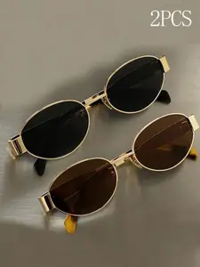 Unisex Y2K Oval Frame Glasses, Oval Shape, Fashionable Streetwear Accessories, Durable Retro Style Eyewear for Daily Wear, Parties, Gifts, Stylish Glasses