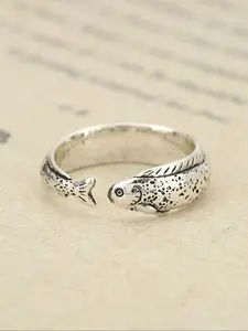 Vintage Fish Open Ring, Adjustable Design, Unisex Jewelry, Perfect for Daily Wear, Parties, Gifts, Simple and Stylish, Adjustable Rings