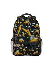 Excavator pattern all-over printed backpack