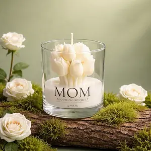 Purple Tulip Bouquet Candles With Romantic Ambiance For Cozy Decor Perfect For Gifting Or Setting Up Enhancing The Romantic Atmosphere