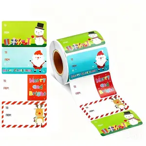 200-500pcs Cartoon Stickers Roll Gift Name Tag Holiday Decor Label Sticker Home Decor Collection School Supplies Valentine's Day Gift