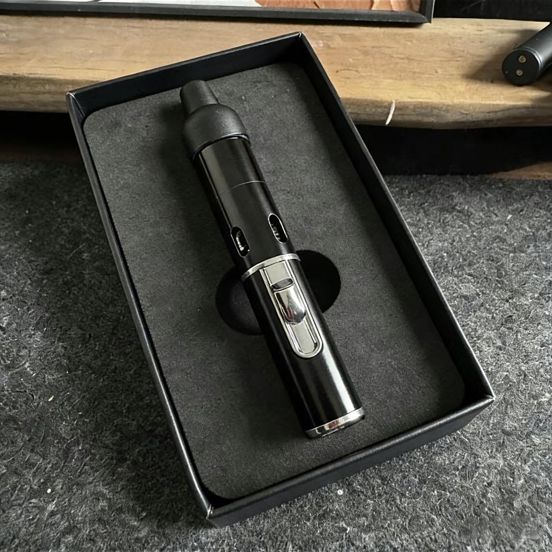 Torch Lighter, All-in-One Tube Built-in DetachableRefillable Butane Torch Handheld Lighter,GiftBox.(No butane included)