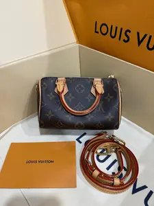 Pre-owned Louis Vuitton Speedy Nano Monogram Canvas Handbag Like New 99%