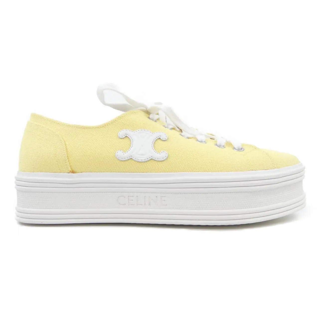 Pre-owned Celine Canvas Small Leather Goods Calfskin Sneakers