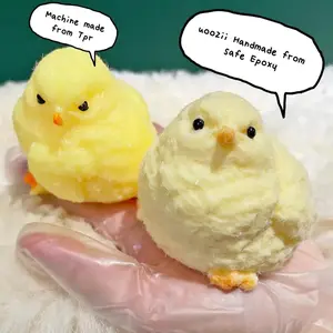 Handmade Chicken Strawberry Squishy Fidget Toys, Ultra Soft Silicone Squeeze Sensory Toys, Stress Anxiety Relief for Kids Adults