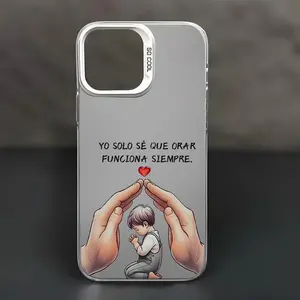 Prayer Faith Aesthetic Phone Case Suitable for IPhone11/12/13/14/15/16/17 Pro Promax Plus Air,Beautiful Gift Selection Matte Shockproof Anti-Scratch Stylish Smartphone Cover