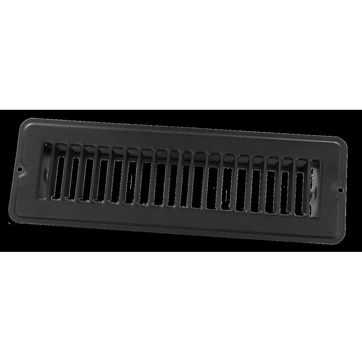 212 MAIN High-Quality Modern Premium Metal Dampered Floor Register - 2 x 10 in, 0.86 lbs, 1.63" H, 4.38" W, 14" L, Black Rectangular HVAC Airflow Control Vent Part for Household Appliances