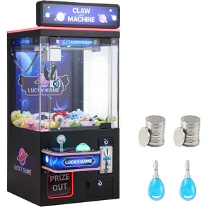 VEVOR Claw Crane Machine, Medium - Sized Arcade Game Machine with Light Sound, Adjustable Steel Claws, Precise Toy Candy Grabber Prize Dispenser Vending Toy, for Commercial Home Parties Cinema, PinkVEVOR Super Brand Day