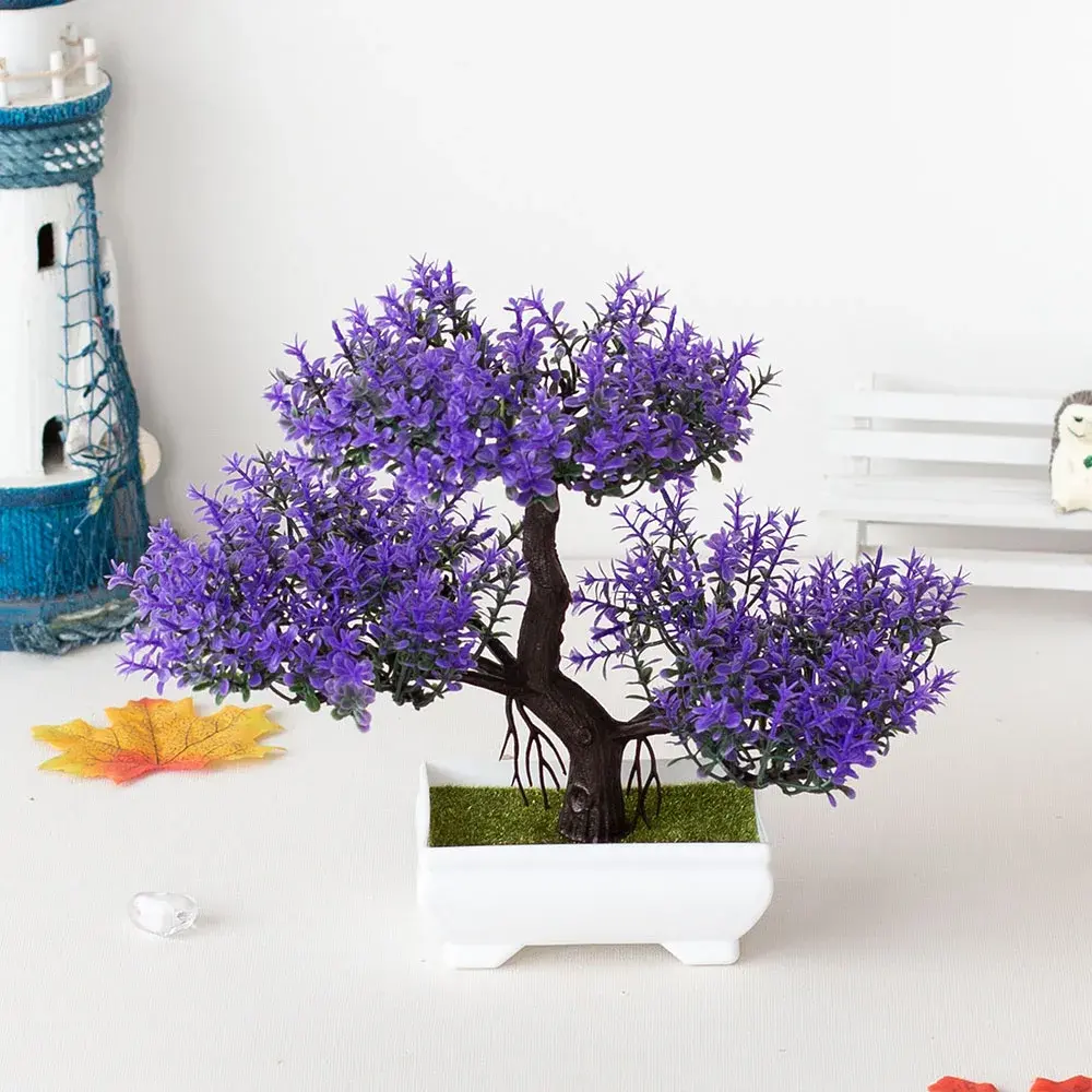 Artificial Colorful Bonsai Tree, Potted Plant for Home & Office Decor