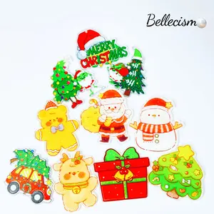 【Fichas navideñas】tarjetas acrílicas para colgantes/aretes/clips