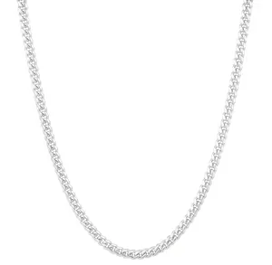5mm925 Sterling Silver Filled Cuban Link Chain 6 Side Cut
