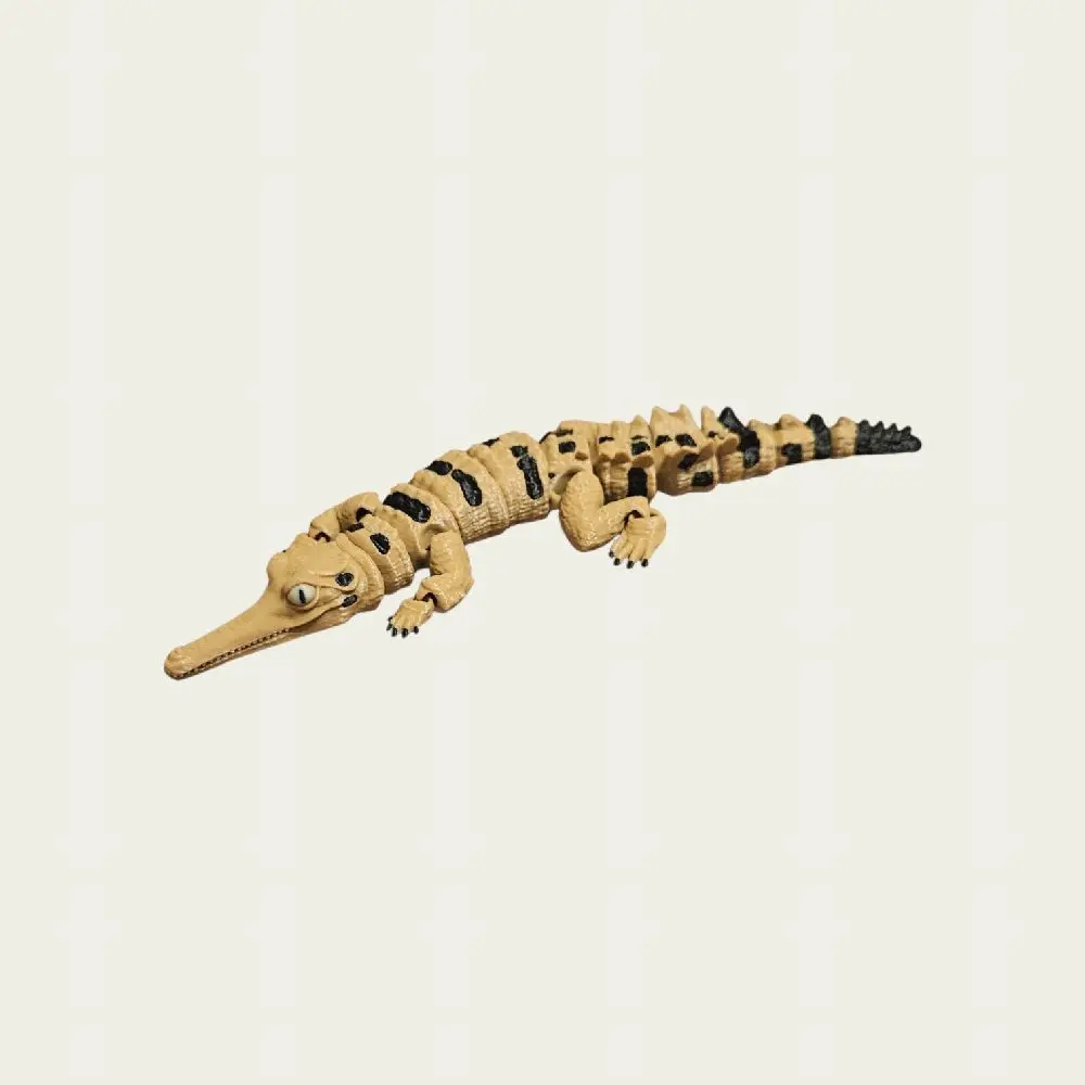 Gharial Croc- 10" Articulated Flexi Crocodile | Long Snout River Reptile