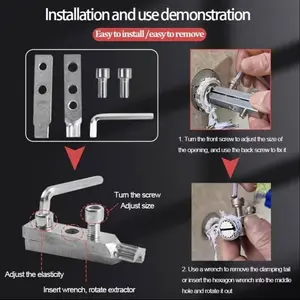 2pcs Stripped Screw Extractor Set, Damaged Screw Remover & Extractor, Easy Out Bolt Extractor Kit, Broken Allen Screw Removal Tool