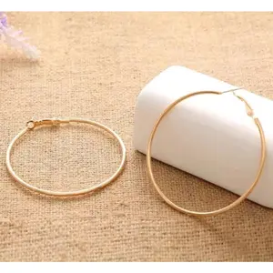 925 Silver needle circle earrings, circle ear rings, exaggerated personality and style, ins style , stud earrings, ear buckles, Korean metal