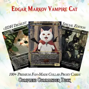 Edgar Markov Vampire Cat MTG Proxy Commander Deck - 109+ Pcs Anime Set