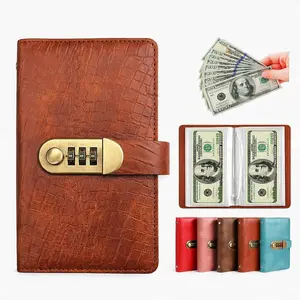 A6 Cash Notebook with Lock – 50 Sheets / 100 Pages Savings Binder, Small Budget Planner & Financial Management Book, Monthly Bill Organizer for Cash Storage, Important Documents & Expense Tracking, Fun & Easy Money Saving System with Secure Lock Design