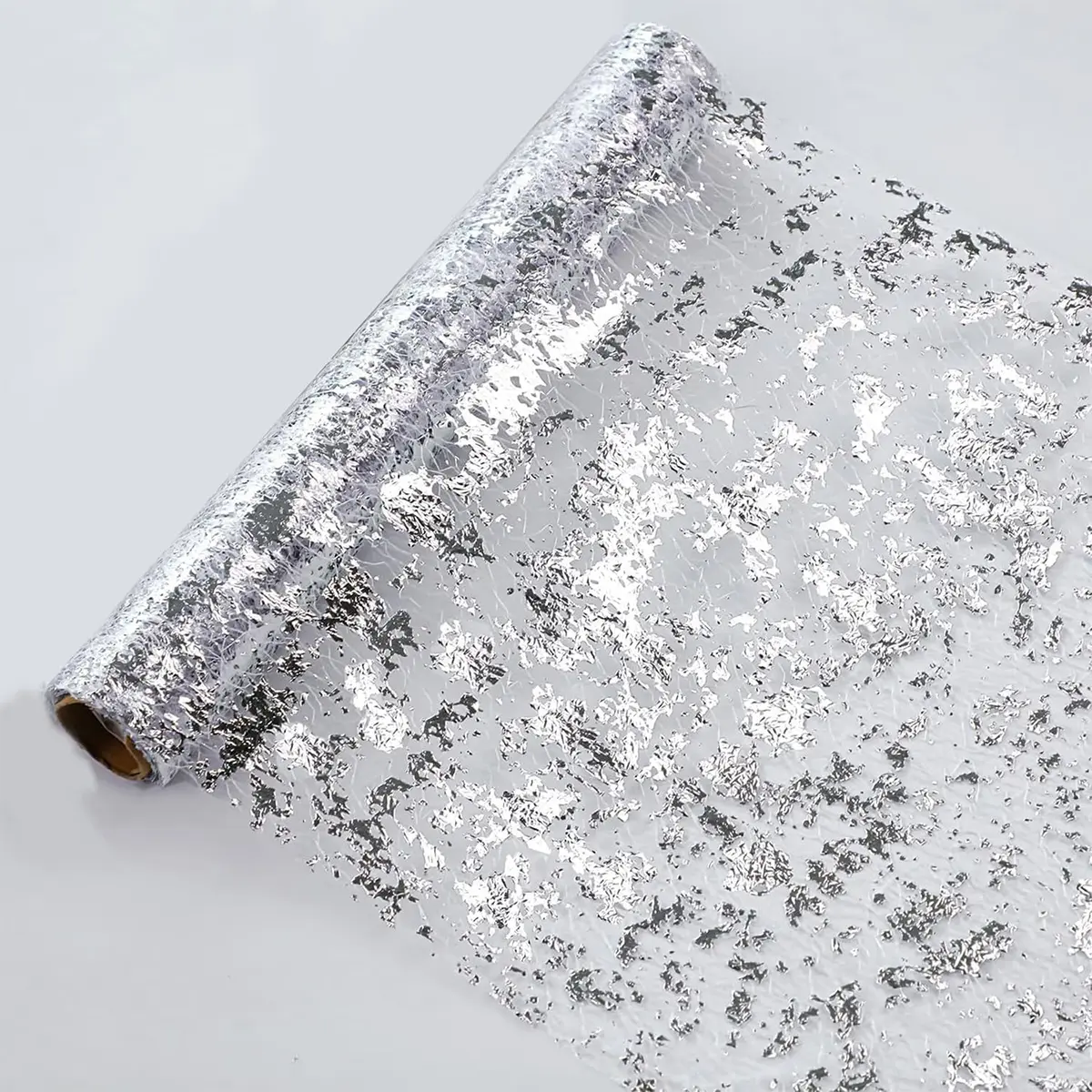 Silver Color Table Runner Roll, 9 Feet Long, 11.02 Inches X 108.27 Inches, Shiny Sparkle Foil Metallic Mesh, Party Decorations