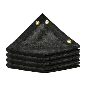 ColourTree 90% Black Shade Cloth - UV Resistant Mesh Tarp with Reinforced Grommets for Garden, Greenhouse, Kennel & Chicken Coop