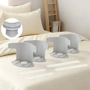 Bedside Locking Sheet Fasteners Set (4 Pieces), Invisible Clip No Needle Corner Fix Bed Sheet Holder, Fits Any Size Mattress, Bed Sheet Grippers, Durable Bedding Accessories, Bedsheet Clip, Corner Sheet Holders