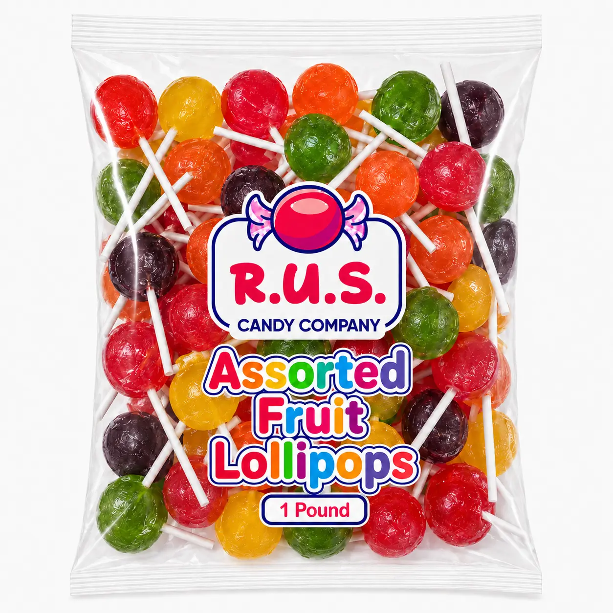 Assorted Fruit Flavored Lollipops - Individually Wrapped Suckers Assorted Fruit Flavored Lollipops - Individually Wrapped Suckers