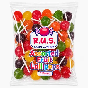 Assorted Fruit Flavored Lollipops - Individually Wrapped Suckers