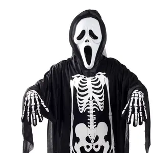 Skeleton and screaming ghost costume