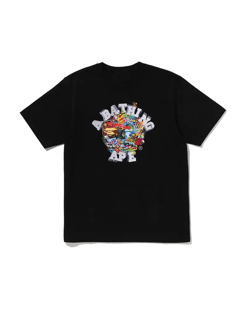 Colorful APE Graphic College Tee